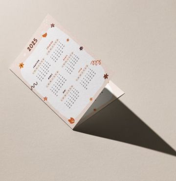 calendrier dépliant